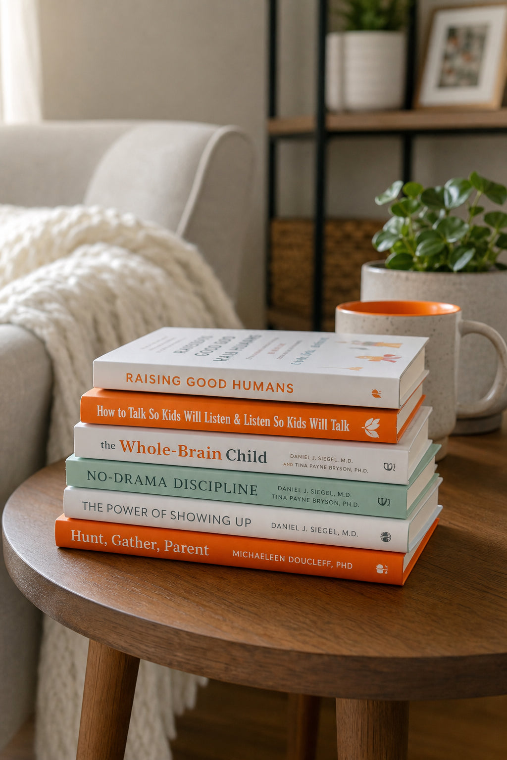 A photorealistic image related to gentle-parenting-books. Alt: gentle-parenting-books
